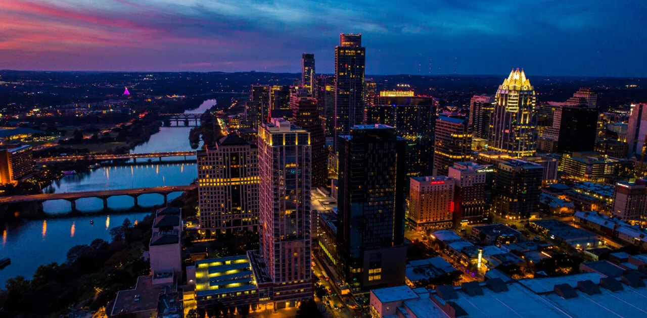 Photo of downtown Austin, TX