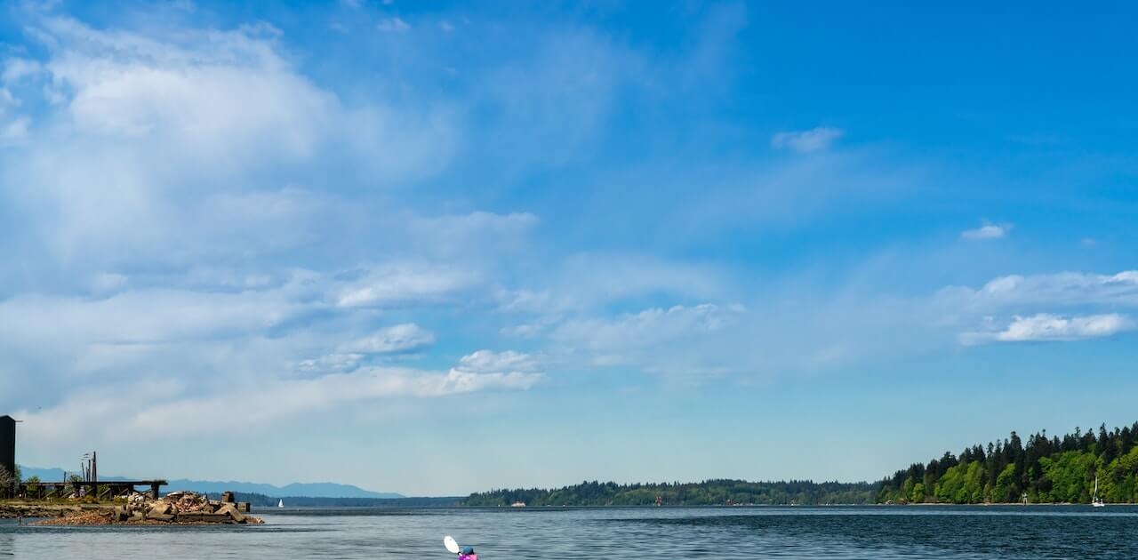 Image of a kayak on a lake